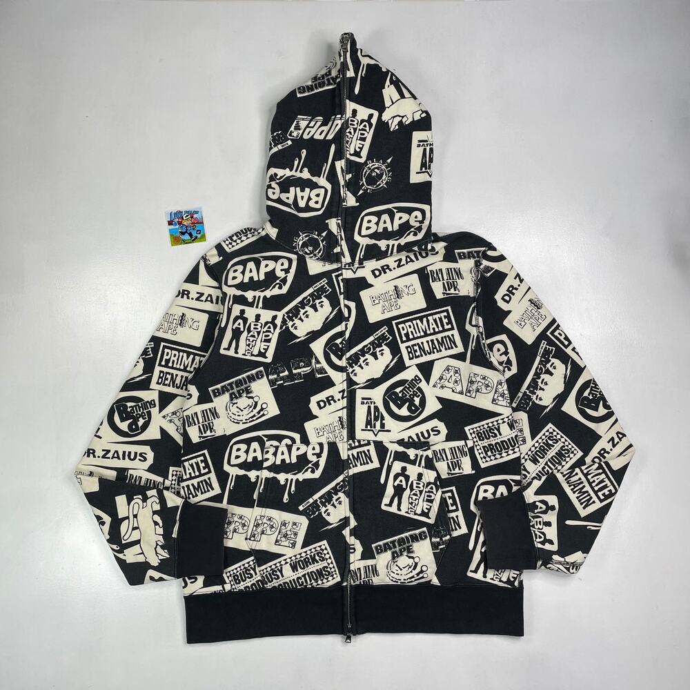 OG BAPE Multi Logo Full Zip Hoodie